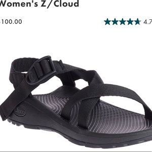 CHACO womens💕 z cloud size 9 all black sandal. excellent condition barely worn